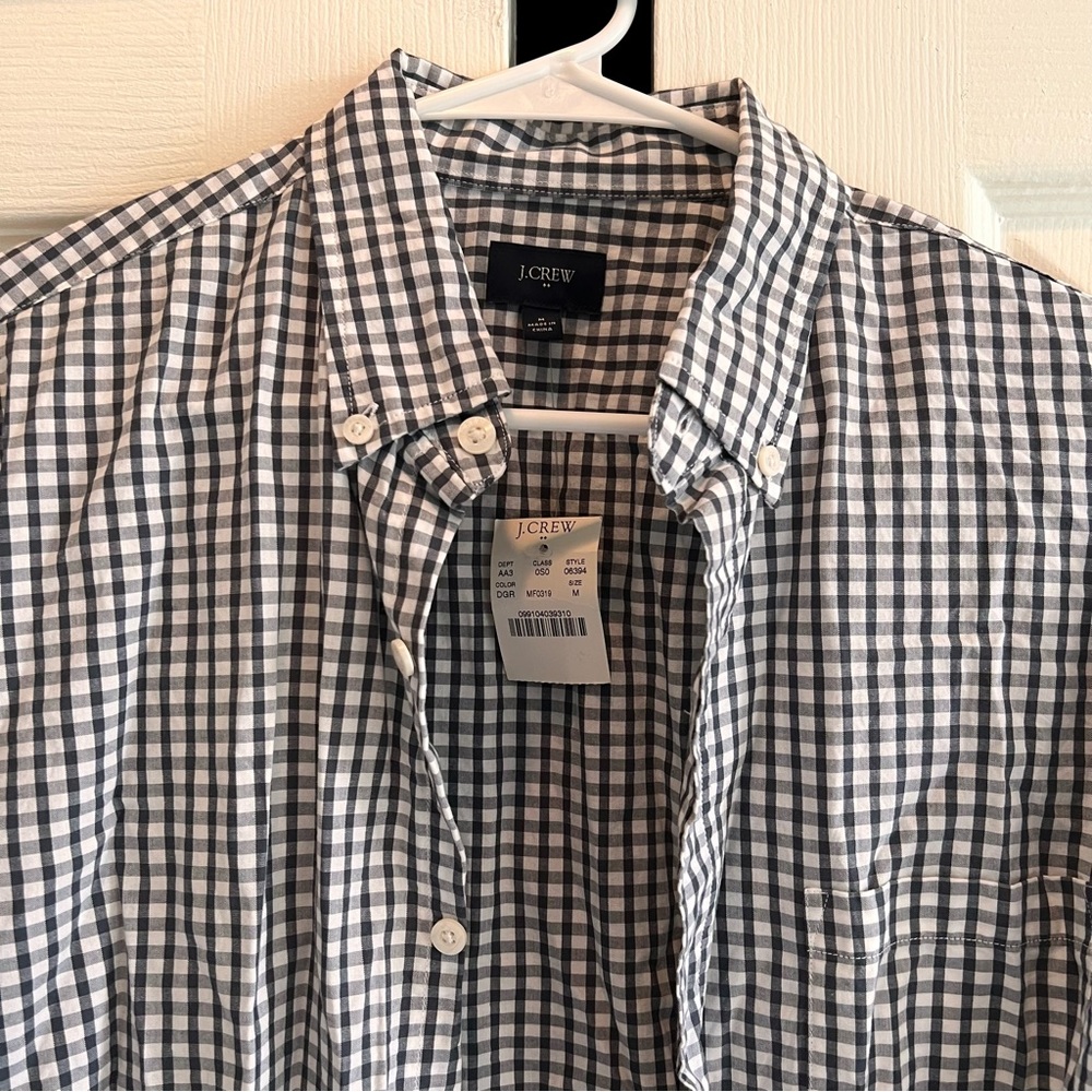 JCrew gingham button up